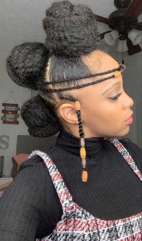 This bun hawk/ bun faux hawk hairstyle is a great look for the Holidays. #bunhawk #fauxhawk #bunhairstyles #frohawk #holidaystyle #holidayhair #bunhair #type4hair #type4kinksandcoils #type4naturalhair 3 Bun Mohawk Natural Hair, Mohawk Bun Hairstyles, Faux Hawk Natural Hair, Bubble Mohawk Ponytail, Fro Hawk Natural Hair, Faux Mohawk Updo Black, Womens Faux Hawk Updo, Mohawk Buns, Bun Faux Hawk