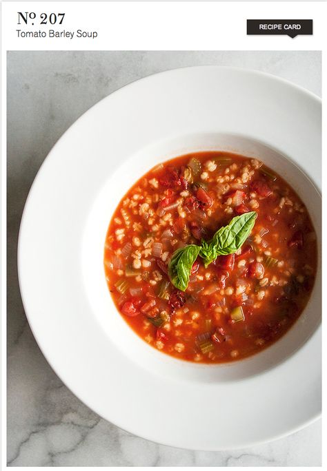 Tomato Barley Soup Tomato Rice Soup, Soup Recipes Vegetarian, How To Cook Barley, Soup Tomato, Soup Vegetarian, Barley Soup, Healthy Bowls, Soups Stews Chilis, Food Soup