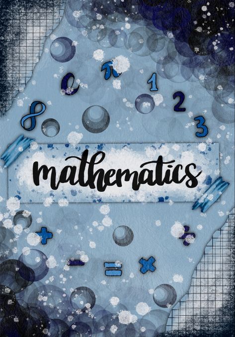 Mathematics Cover Page, Math Cover Page Aesthetic, Math Cover Page, Maths Notebook Cover Ideas, Math Binder Cover, Math Notebook Cover, Aesthetic Math, Science Project Models, Page Aesthetic