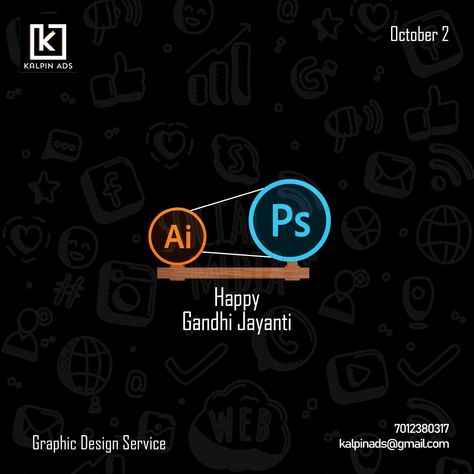 kalpins Gandhi Jayanti Post, Gandhi Jayanti Creative Ads, Happy Gandhi Jayanti, Gandhi Jayanti, Love Peace, Creative Ads, Mahatma Gandhi, Graphic Designer, Social Media Post