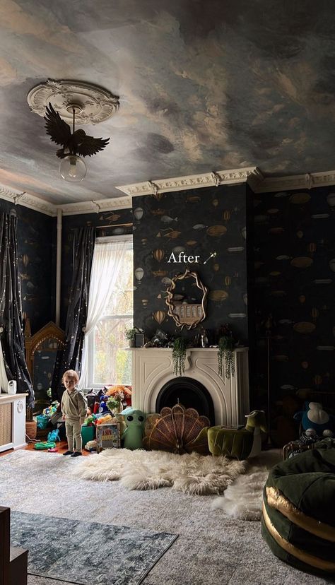 Dark Nursery, Victorian Nursery, Dark Home, Nursery Inspo, Nursery Baby Room, Toddler Bedrooms, Google Lens, Baby Bedroom, Baby Boy Rooms