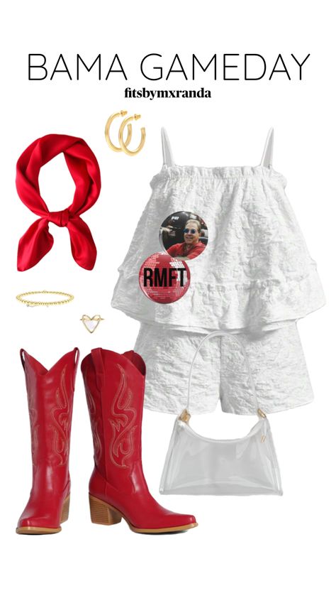 SHEIN BAMA GAMEDAY FIT #outfitinspo #gameday #gamedayfit #gamedayoutfit #bamarush #shein Alabama Football Game Outfit, Game Day Aesthetic, Bama Gameday Outfit, Alabama Gameday Outfit, Alabama Football Game, Bama Gameday, College Gameday Outfits, Concert Outfit Summer, Day Aesthetic