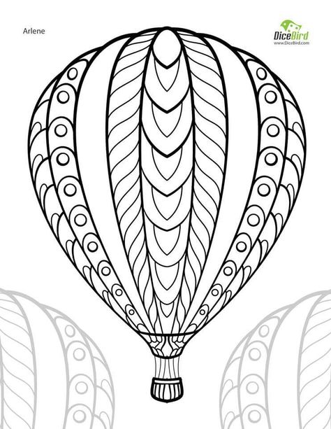 Hot air balloon coloring picture Hot Air Balloon Drawing, Hot Air Balloon Craft, Balloon Template, Balloon Pictures, Balloon Crafts, Easy Coloring Pages, Coloring Pages To Print, Mandala Coloring Pages, Free Printable Coloring