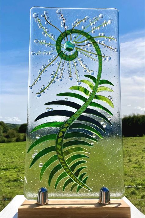 Fiddlehead Fern, Celtic Quilt, Fused Glass Artist, Glass Things, 2023 Ideas, Fused Glass Wall Art, Glass Fusion Ideas, Fused Glass Artwork, Glass Fusing Projects