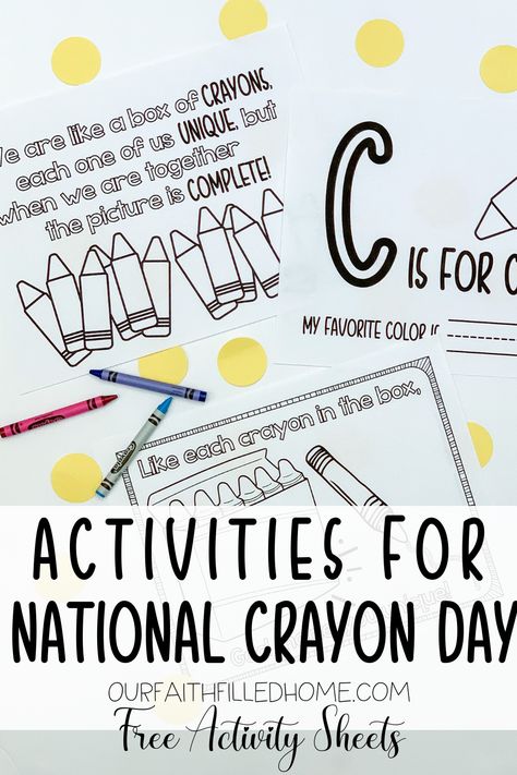 Activity Sheets For Preschoolers, Crayon Activities, Crayon Days, No Prep Activities, March Activities, Prep Activities, Activities For Preschoolers, Free Coloring Sheets, Art Worksheets