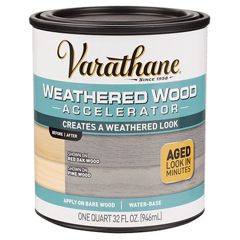 DIY Varathane Weathered Wood Accelerator Bathroom Vanity Project Dj Bedroom, Diy Farmhouse Bed, Farmhouse Bed Frame, Interior Wood Stain, Headboard Bedroom, Water Based Wood Stain, Farmhouse Bed, Driftwood Furniture, Red Oak Wood