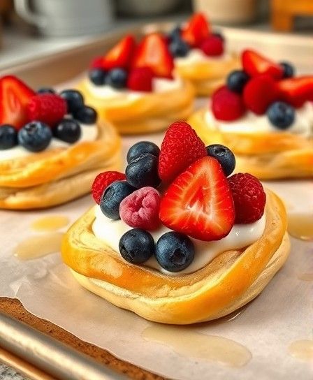 Looking for an easy and delicious puff pastry dessert? This puff pastry dessert recipe is perfect for satisfying your sweet tooth in no time! It's simple, quick, and so much fun to make—perfect for weekends when you're in the mood to treat yourself! 🍓🍰✨ ✅ Ingredients: - 1 sheet of puff pastry (gluten-free if needed) - 1/2 cup cream cheese, softened - 1/4 cup powdered sugar - 1 tsp vanilla extract - 1/2 cup mixed berries (strawberries, blueberries, raspberries) - 1 egg (for egg wash) - A driz... Puff Pastry Recipes Dessert, Puff Pastry Desserts, Strawberries Blueberries, Pastry Desserts, Egg Wash, Mixed Berries, Dessert Recipe, 1 Egg, Puff Pastry