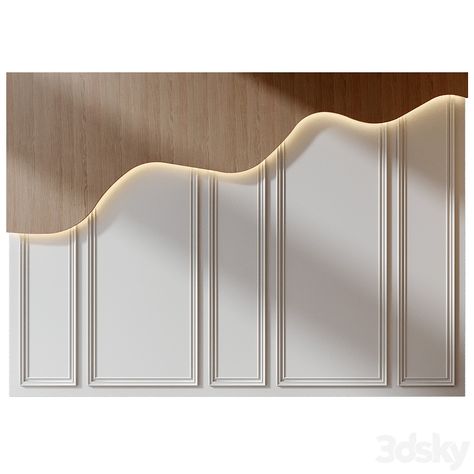 wall panels | set 398 - Other decorative objects - 3D model Window Panelling Design, Wall Panel Design Modern Luxury, Wall Panel Design Modern, Bedback Panelling, Wall Penal, Wall Panel Bedroom, Conference Room Interior Design, Mirror Panelling, Wall Elevation