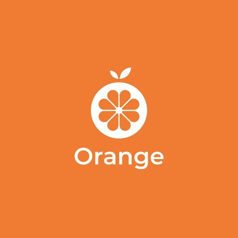 Fresh orange simple minimal logo design | Premium Vector #Freepik #vector #lemon-logo #lemon #lemon-lime #orange-fruit Orange Logo Design Ideas, Orange Logo Design, Citrus Logo, Orange Juice Brands, Lemon Logo, Fruit Logo Design, Juice Logo, Moon Board, Pocari Sweat