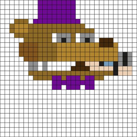 Search Results: Bite Of 87 Bead Patterns | Kandi Patterns Was That The Bite Of 87, Pastel Perler Bead Patterns, Perler Bead Patterns Fnaf, Fnaf Grid Pattern, Fnaf Pixel Art Grid Easy, Fnaf Perler Beads Pattern, Five Nights At Freddy's Pixel Art Grid, Freddy Fazbear Perler Beads, Fnaf Pixel Art Grid