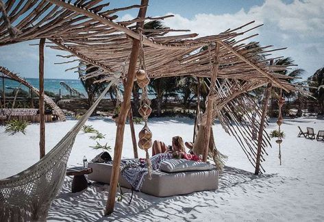 Paradise Hotel, Boho Travel, Tulum Beach, Mayan Riviera, Eco Luxury, Outdoor Dining Room, Beach Lounge, Outdoor Restaurant, Style Deco