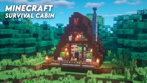 Minecraft Cabin, Minecraft Survival, Minecraft Inspo, Cost To Build, Minecraft Buildings, A Frame House, Minecraft Houses, Minecraft, Cabin