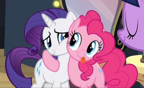 ೀ Rarity — Pinkie Pie — Hearth’s Warming Eve — MLPFiM S2 — Icon, PFP, Profile Picture — My Little Pony Friendship is Magic My Little Pony Rarity, Pfp Profile, Pinkie Pie, Friendship Is Magic, My Buddy, Icon Pfp, Build A Bear, Rarity, My Little Pony