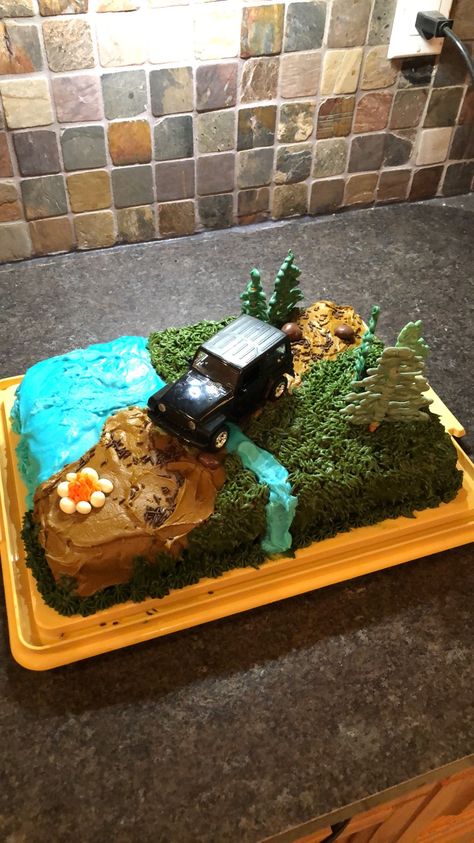 4wd Cake, Mud Slide, Jeep Cake, Kids Birthday Party Cake, Candles Burning, Truck Cake, 21st Cake, Flowing River, Chocolate Mud Cake