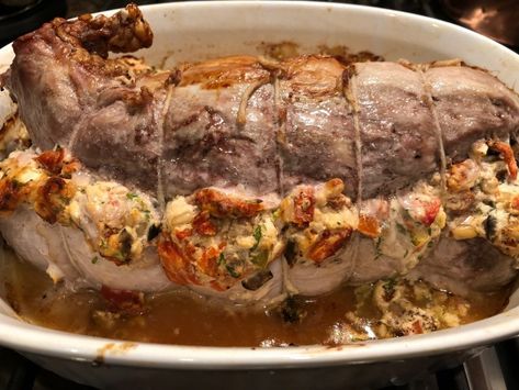 Feta Cheese And Olives, Best Pork Tenderloin, Pork Tenderloin Stuffed, Cheese And Olives, Stuffed Pork, Pork Tenderloin Recipes, Stuffed Pork Tenderloin, Green Olives, Roasted Peppers