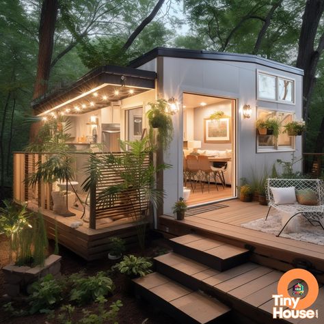 tones. Perfect for small outdoor gatherings and relaxation. Get inspired to decorate your own tiny house patio with this charming setup! #TinyHouseInspiration #PatioDecor #CozyLiving #SmallSpaceLiving #DesignIdeas #TinyHouseMovement #GetInspired P.S. What are your plans for Christmas? Share with us using #ChristmasPlans Tiny Home With Outdoor Living, Tiny Home Landscaping, Tiny House Patio, House Patio, Tiny House Inspiration, Tiny Cabins, Tiny House Movement, Container Homes, Home Landscaping