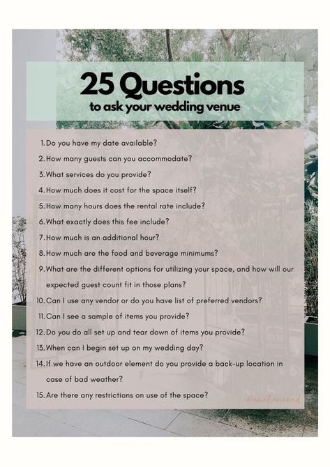 You've set your wedding date, and now the search for the perfect venue begins! Choosing the right location is a crucial step in bringing your dream wedding day to life.  This week's #ahwedding101 offers some essential questions to ask, ensuring you find the ideal spot to say "I do" 😎💒 #ahwedding101 #wedding #weddingplanning #weddingguide #weddingplanner #wedding101 #marriage #weddingflowers #florals 
.#WeddingPlanning #BrideToBe #WeddingInspiration #EventPlanning #DreamWedding What To Ask Venues For Wedding, How To Pick Wedding Venues, Picking Wedding Venues, Questions To Ask A Wedding Venue Brides, Questions For Venue Wedding, Things To Ask Wedding Venues, How To Pick A Wedding Theme, Wedding Questions Planning, Questions To Ask When Touring Wedding Venues