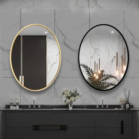 Mi-Mirror Minimalist Oval Bathroom Wall Mirror 🏡 Timeless Elegance: Elevate your bathroom with the Mi-Mirror Minimalist Oval Bathroom Wall Mirror, designed to seamlessly blend modern simplicity with classic charm. 🌟 Sleek Oval Design: Its elegant oval shape not only enhances the look of your space but also offers a stylish and unobtrusive reflection for any bathroom decor. 🌟 Space-Saving Sophistication: Perfectly suited for smaller spaces, this mirror provides a streamlined, minimalistic a... Mirror Minimalist, Oval Mirror Bathroom, Mirror Interior Design, Bathroom Wall Mirror, Mirror Bathroom, Bathroom Design Inspiration, Classic Bathroom, Oval Wall Mirror, Mirror Wall Bathroom