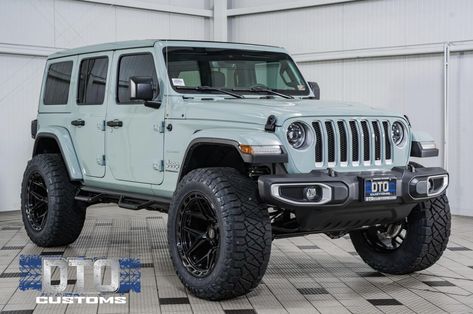 Earl Clear Coat Jeep, Earl Jeep Wrangler, Earl Grey Jeep Wrangler, Earl Grey Jeep, Sage Green Jeep, Jeep Modifications, Jeep Sahara Unlimited, Green Jeep Wrangler, Jeep Sahara