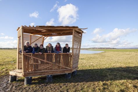 Bird blind Bird Blinds, Bird Hide, Blind Design, Blinds Design, Wood Structure, Adaptive Reuse, Wood Bird, Natural Wood, Gazebo