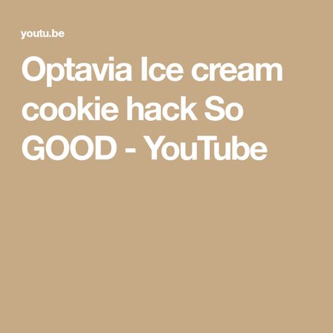 Optavia Ice cream cookie hack So GOOD - YouTube Optavia Ice Cream, Cookie Hacks, Soft Bakes, Ice Cream Cookies, So Yummy, Whipped Cream, Ice Cream, Baking, Cream