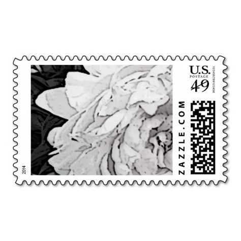 Peony In Black and White Postage Stamp Post Stamp Aesthetic, Stamps Drawing Postage, Postage Stamp Stickers, Old Post Stamp, Black And White Postage Stamps, Postage Stamp Design, Letter Stamps, White Letters, Postal Stamps