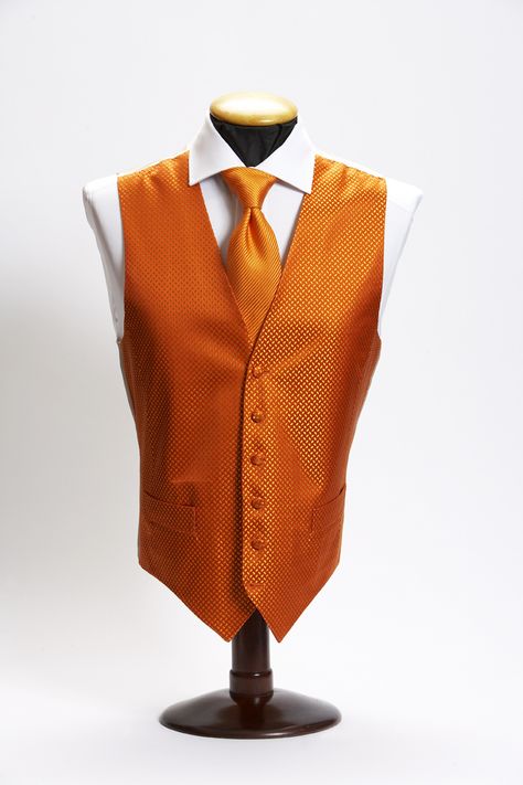 Navy Tux, Orange Suit, Orange Accents, White Button Up, Orange Pattern, Vest White, Halloween Wedding, Well Dressed, Vest Dress