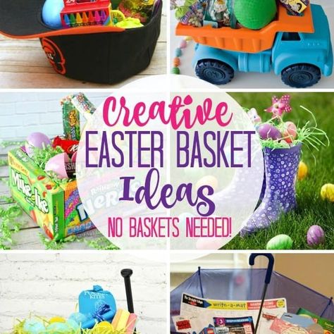 Creative Easter Basket Ideas, Fun Easter Baskets, Creative Easter Baskets, Easter Mesh Wreaths, Easter Crafts For Toddlers, Candy Easter Basket, Housewarming Gift Baskets, Easter Basket Ideas, Easter Morning