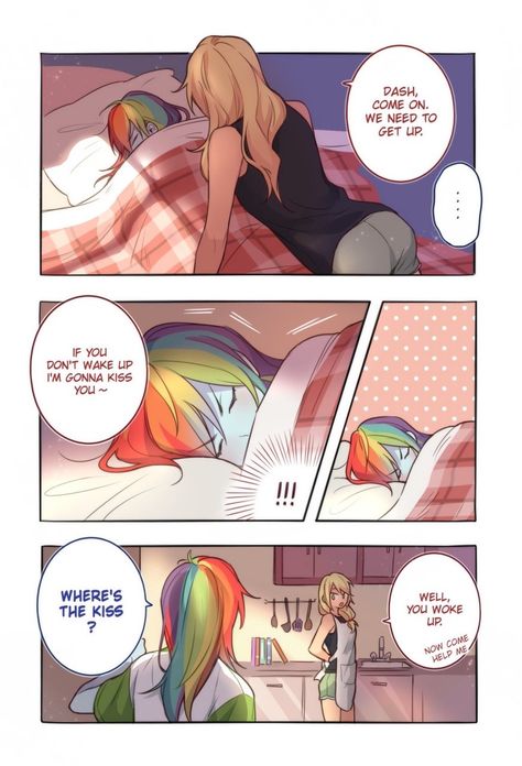 Appledash Fanart Human, Rainbow Dash And Applejack Fanart, Rainbow Dash X Applejack, Rainbow Dash Comic, Comic Dialogue, Applejack And Rainbow Dash, Appledash Comic, Rainbow Dash And Applejack, Appledash Fanart Comic