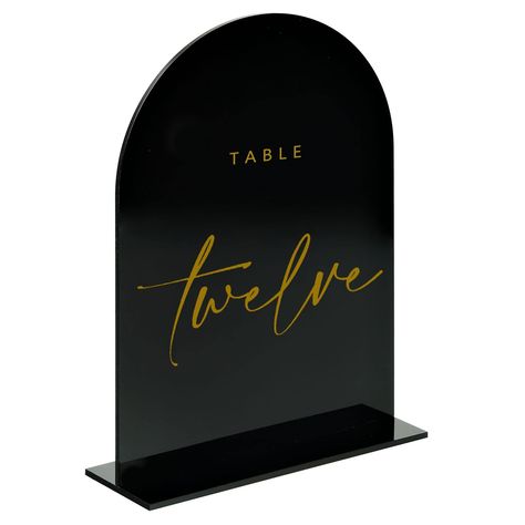 PRICES MAY VARY. PACKAGE INCLUDES: 10 Pack 5 x 7 inch black arch acrylic signs with clear acrylic stand, smooth edges,1/8 inch thick. Each black arch acrylic sign blank Has A Protective Film On Both Sides To Prevent Scratches and when you are ready to use it, you should peel it off. SIMPLY& BEAUTIFUL: These modern arch acrylic sign are made out of 1/8 inch thick black acrylic material. We love the sleek, clean lines of these wedding acrylic signs, they are a beautiful wedding table centerpieces Diy Wedding Table Numbers, Wedding Personalization, Arched Table, Acrylic Arch, Table Numbers Wedding Diy, Arch Table, Black Arch, Wedding Acrylic, Diy Wedding Table