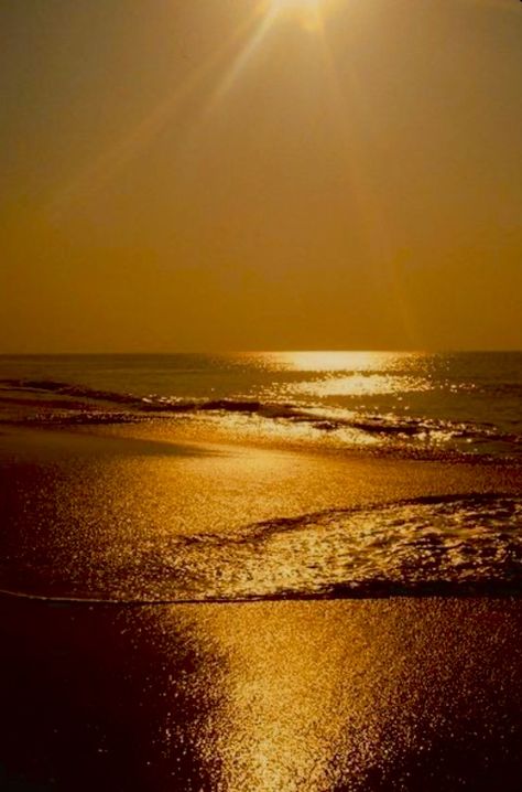 Golden Ocean Aesthetic, Golden Aura Aesthetic, Gold Ocean Aesthetic, Golden Hour At The Beach, Orange And Gold Aesthetic, Golden Beach Aesthetic, Gold Sunset Aesthetic, Gold Beach Aesthetic, Gold Hour Aesthetic