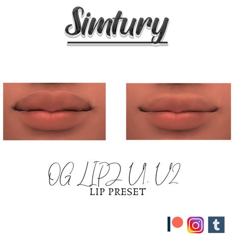 Lip Presets, Sims 4 Traits, The Sims 4 Skin, Makeup Cc, Free Sims 4, The Sims 4 Packs, Sims 4 Cc Makeup, Sims 4 Body Mods, Sims 4 Cc Skin