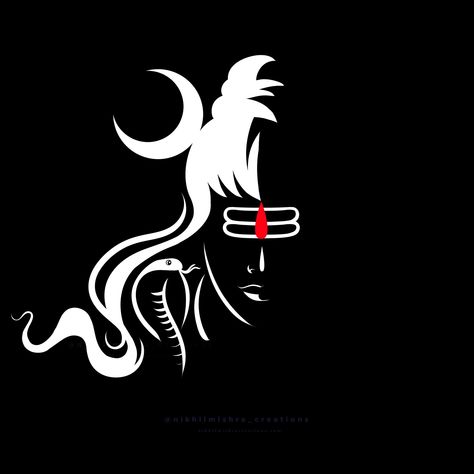 Shiv ji Face vector art Mahadev face artwork , on ArtStation at https://www.artstation.com/artwork/8b529x Shiv Logo Design, Shiva Art Mahadev, Shiv Sawan, Mahadev Face, Shiv Logo, Mahadev Sticker, Cool Wallpapers Black And White, Shiv Ji Painting, Shiva Vector