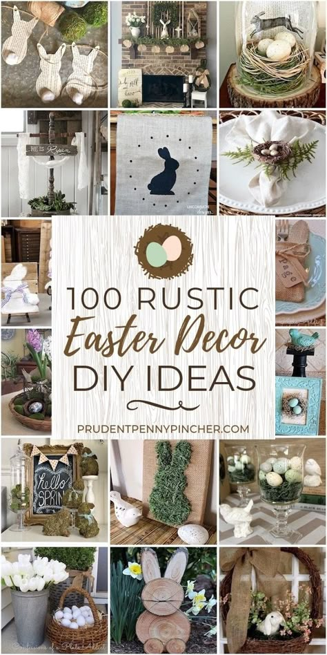 100 DIY Rustic Easter Decorations #easter #rustic #homedecor #easterdecorations #diy Diy Osterschmuck, Easter Decor Ideas, Diy Frühling, Rustic Easter Decor, Rustic Easter, Dekor Diy, Company Party, Easter Decorations Dollar Store, Easter Decorations Outdoor