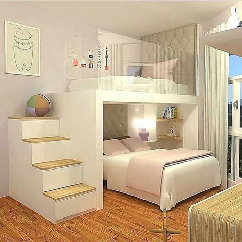 Bed For Girls Room, Small Apartment Bedrooms, Bunk Bed Designs, Bedroom Decor For Teen Girls, Kids Bedroom Designs, Apartment Bedroom Decor, Girl Bedroom Designs, Small Room Design, Teen Bedroom Decor