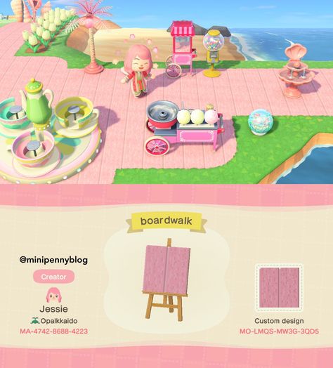 Acnh Path, Pink Island, Animal Crossing 3ds, Animal Crossing Guide, Animal Crossing Wild World, Path Design, Qr Codes Animal Crossing, Animal Crossing Villagers, Animal Crossing Pocket Camp