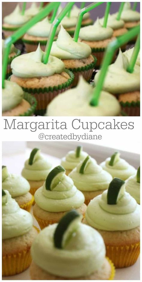 Margarita Cupcakes @createdbydiane Drunken Cupcakes, Boozy Cupcakes Recipes, Margarita Cupcakes, Alcohol Cake, Boozy Cupcakes, Specialty Cupcakes, Alcoholic Desserts, Eat Cupcakes, Salty Treats