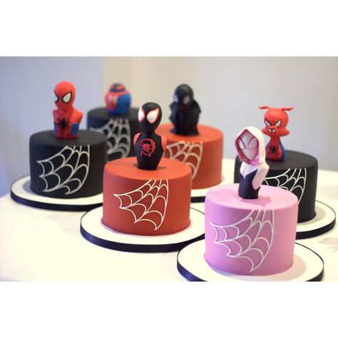 Spiderman into the Spider-verse 6" round cakes made for @sonypicturesuk #spiderverse #spiderman #spiderversecake #celebrationcake… Across The Spider Verse Birthday, Spiderman Into The Spider Verse, Spiderman Across The Spider Verse, Spice Cakes, Spiderverse Spiderman, Spiderman Birthday Cake, Marvel Birthday Party, Superhero Birthday Cake, Avenger Birthday Party