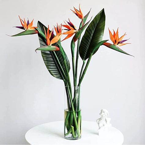 Fake faux bird of paradise flowers plants are perfect home, hotels, terrace, office, guesthouses, garden, Christmas or other indoor outside place decoration Faux Bird Of Paradise Plant, Tropical Wedding Theme Colors, Bird Of Paradise Centerpiece, Tropical Elopement, Xmas Photoshoot, Bird Of Paradise Wedding, Birds Of Paradise Plant, Bird Plant, Tropical Wedding Bouquets