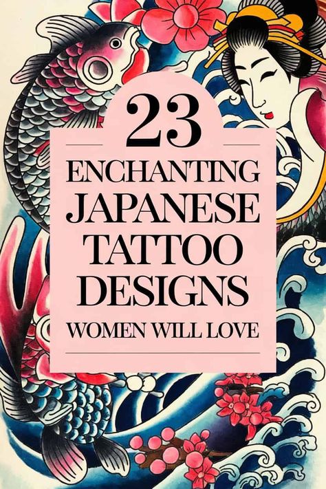 23 Japanese-Inspired Tattoos That Will Make You Feel Like a Goddess Japanese Lady Tattoo Design, Japanese Crane Tattoo Arm, Japanese Phoenix Tattoo Design For Women, Japanese Tattoo Cover Up Ideas, Japanese Dragon Tattoo Women, Tattoos In Japan, Japanese Mini Tattoo, Koi Fish Symbolism, Japanese Language Tattoo