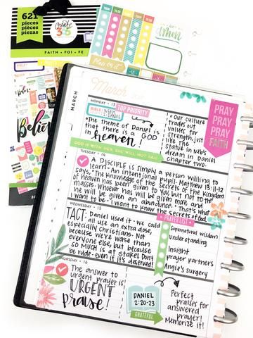 Faith Frankenplanner | Combining Your Happy Planners® – The Happy Planner Happy Planner Free Printable, Happy Planner Inserts, Faith Planner, Happy Planners, Digital Bullet Journal, To Do List Notebook, Appointment Planner, Planner To Do List, Happy Planner Layout