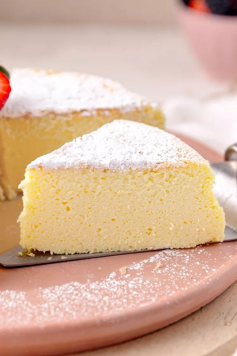 Japanese Cheesecake Recipe Jiggly Japanese Cheesecake, American Cheesecake, Japanese Cheesecake, American Recipes, Sprinkle Cake, Food Sweet, Creamy Cheesecake, Simply Recipes, Round Cake Pans