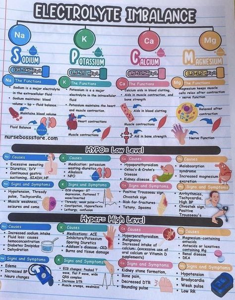 🩺 Electrolyte Imbalance: The Silent Disruptor 🧪 | Dr.Muhammad Zubair (Consultant Chemical Pathologist) posted on the topic | LinkedIn Electrolyte Nursing Mnemonics, Nurse Charting, Nurse Vibes, Electrolyte Imbalance, Charting For Nurses, Nursing School Studying Cheat Sheets, Emt Study, Nursing Flashcards, Health Notes