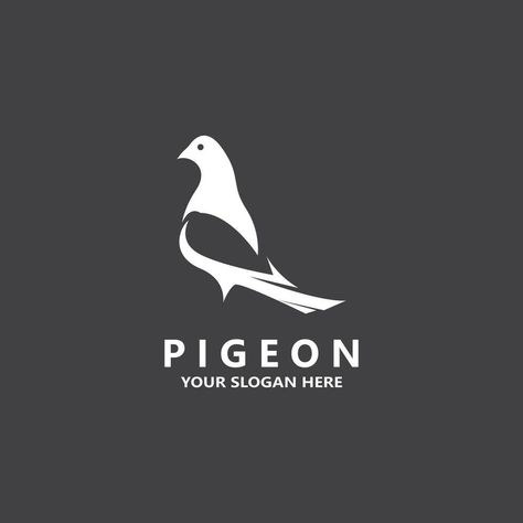 Pigeon bird logo vector icon illustration design template Pigeon Logo Design, Pigeon Logo, Pigeon Bird, The Pigeon, Bird Logo, Vector Icons Illustration, Bird Logos, Logo Banners, Cityscape Photos