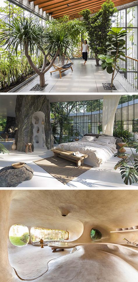 Biophilic Architecture Concept, Modern Biophilic Design, Biophilic Design Architecture, Biophilic Design Interiors, Biophilic Home, Biofilic Design, Biomorphic Design, Biophilic Interior, Futuristic Landscape