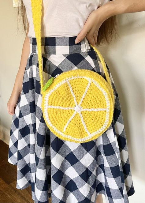 Lemon Crochet Purse : 8 Steps (with Pictures) - Instructables Foam Snowman, Archway Entrance, Crochet Bag Ideas, Covered Hangers, Lemon Crochet, Crochet Fidget, Knit Pumpkins, Dinosaur Puppet, Crochet Oval