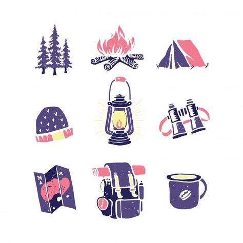 Outdoor Illustration Graphic Design, Camping Vector Illustration, Camping Design Graphics, Camping Illustration Graphics, Camping Illustration Art, Camping Graphic Design, Camp Graphic Design, Explorer Illustration, Climbing Graphic