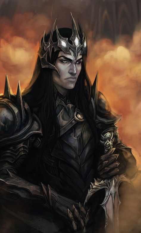 Tolkien’s Character World; Too Many To Make A Choice From - Bored Art Morgoth Bauglir, Mroczny Elf, Melkor Morgoth, The Silmarillion, Middle Earth Art, Elves Fantasy, Tolkien Art, Lotr Art, Male Character