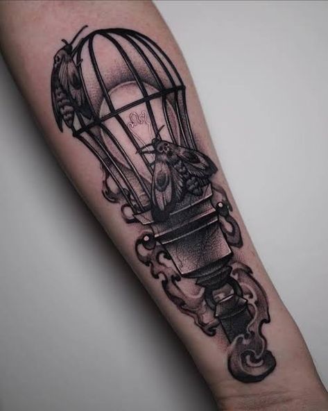 Moth Light Tattoo, Moth And Light Tattoo, Lightbulb Tattoo, Moth Drawing, Cage Tattoos, Lantern Tattoo, Light Tattoo, Moth Tattoo, Tattoo Inspo