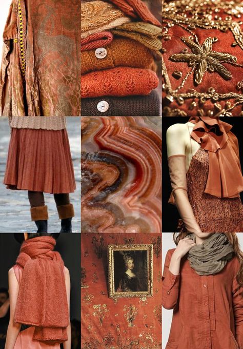 Rust Color Aesthetic, Deep Autumn Palette, Fashion Trending Moodboard, Spring Tones, Autumn Soft, Nature Inspired Fashion, Autumn Palette, Color Combinations For Clothes, Earthy Outfits